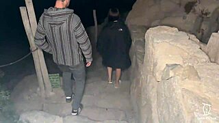 left the party with two guys, became their 18+ slut outdoors 😈