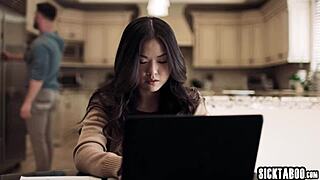 I'm jelous asian teen lulu chu craving sex, got fuckd after masturbating and blowjob with slimthick vic