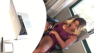 when the boss leaves, i finger my juicy pussy