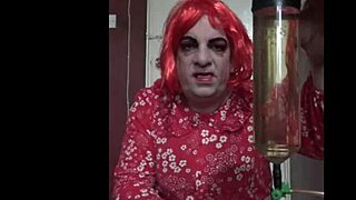 Bisexual crossdressing sissy Mark Wright begs for piss to swallow.