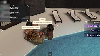 latina sucks three big cocks by pool 😏