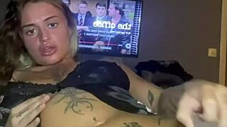 big titty goth girl plays solo with her horny body