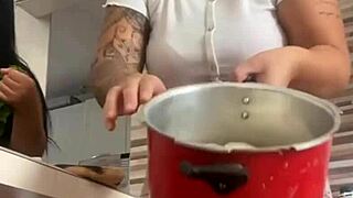 i called my friend with big pussy to flash her ass during lunch.