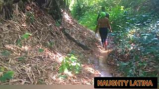 outdoor- hot river sex - he fuck so hard with bbc black dick