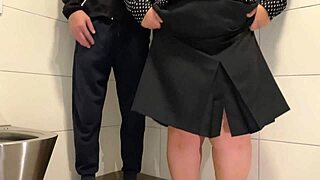 curvy step mom makes step son cum in public toilet 😏