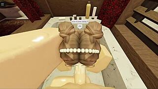 A brunette with a big ass enjoys relaxing activities in the bathtub