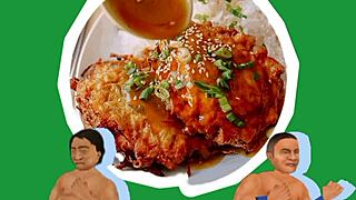 Young Asian Chinese Wrestler Battles In Hood With Food Fight Intensity