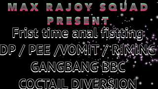 i'm so excited about meyzi's first anal fisting, rimming, dp, and bbc gangbang with vomit and pee