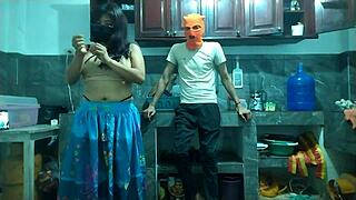 From flaccid to erect, a 25-year-old man with a big penis masturbates in the kitchen waiting for his best friend