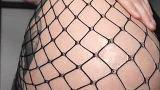 Sporty girl rides hard