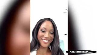 my best friend his hot ebony wife august skye came to give me a message but she was horny and i fucked her wet pussy