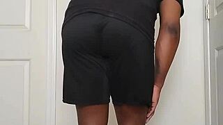 good morning routine involves undressing and spreading buttocks wide open