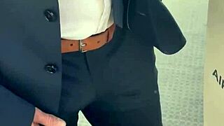 Public teaser with fear of plane, i decide to tease more