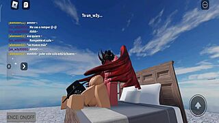 A man has sex with a prostitute using a condom in Roblox