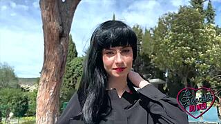 Lucifera with dangerous face seeks hard sex, beautiful brunette in lingerie