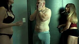 Hot stepfamily in group sex scene