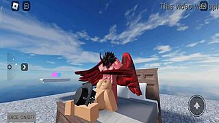 A man has sex with a prostitute using a condom in Roblox