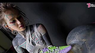 Tranny's Ass Stretched Intensely By Tattooed Dominatrix In Femdom Fisting Session