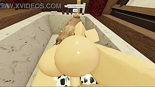 A brunette with a big ass enjoys relaxing activities in the bathtub
