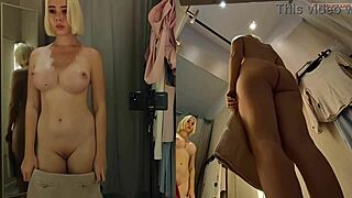 i spyed on blonde in fittin room no pantys