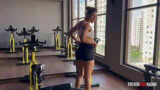 Fit babe teases at gym, gets fucked twice at home 😈