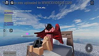 A man has sex with a prostitute using a condom in Roblox