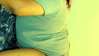 Sucking a Big Black Dildo Slowly