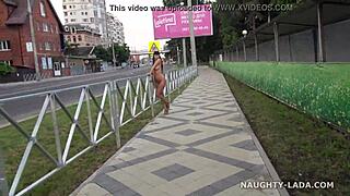 completely nude in public flashing naked on city streets as exhibitionists