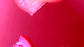 A beautiful Japanese woman gives an uncensored blowjob, capturing every close-up detail of cum in mouth.