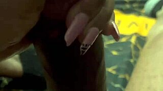 Handjob On Big Black Cock