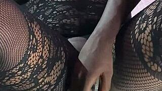 Ebony Milf Uses Vibrator Machine for Multiple Squirting Orgasms