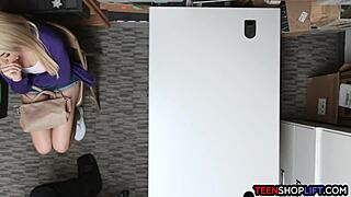 big ass stealing teen caught in the act and now in trouble with monster cock