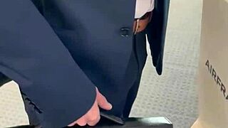 Public teaser with fear of plane, i decide to tease more