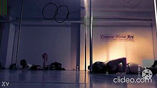 hey, this doctor does sexy pole dance showing ass in hospital