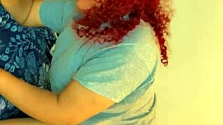 Sucking a Big Black Dildo Slowly