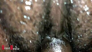 a beautiful african pussy fucked in details and close up