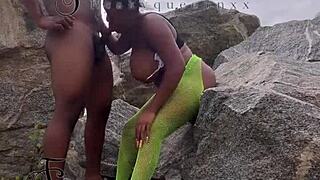 ⭐️i seduced the tourist guard and fucked him on the rock