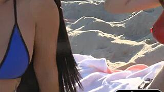 Girls convinced to have painted body bikinis for cash