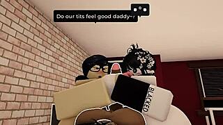 Big black cock dominates explosive threesome fuck!