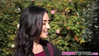 Teen gets pussy jizzed in, high definition hardcore outdoor creampie