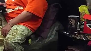 My BBW Stepmom Pretends Not to Stare at the Flashing Huge Black Cock