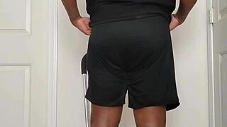 good morning routine involves undressing and spreading buttocks wide open