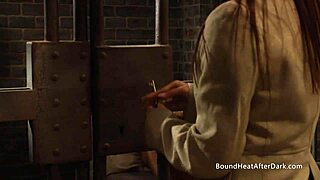 the curvy lesbian slave reaches big orgasm using mistress's panties