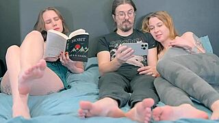 Share A Bed With My Stepsis And Stepmom - Watching Porn Together Led To A Hot Taboo Threesome