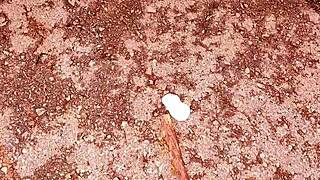 I fucked the latina hottie's ass outdoors and creampied her