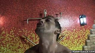 Tranny Vixen Nicole Marques Sucks And Tugs On A Cock Hard.