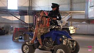 Suggestive police officer bangs stunning chick