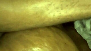 Sleeping ebony woman with big ass.