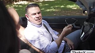 Big Ass Shemale Offers Blowjob For Ride