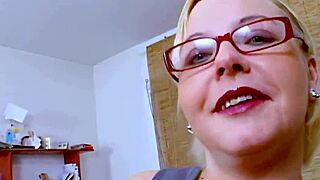 Anal fuck in the office with the little 18+ blonde maeva blue